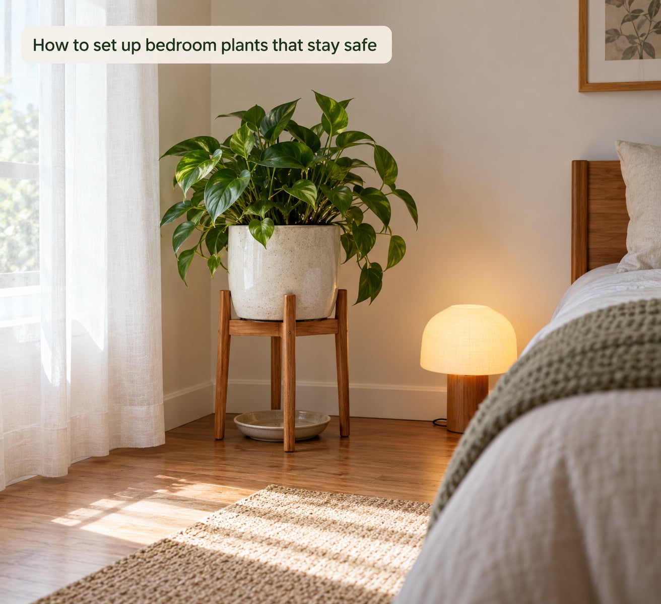 How to set up bedroom plants that stay safe