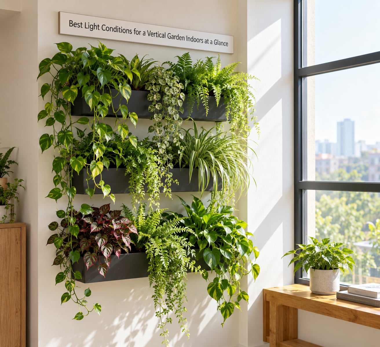 Best Light Conditions for a Vertical Garden Indoors at a Glance