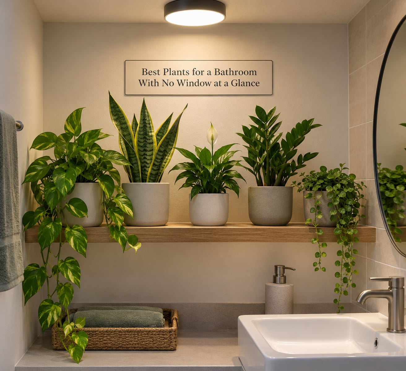 Best Plants for a Bathroom With No Window at a Glance