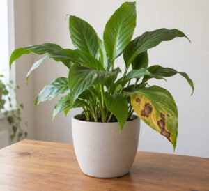 why houseplant leaves have brown spots