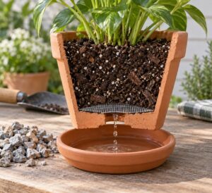 what to put in the bottom of a planter for drainage