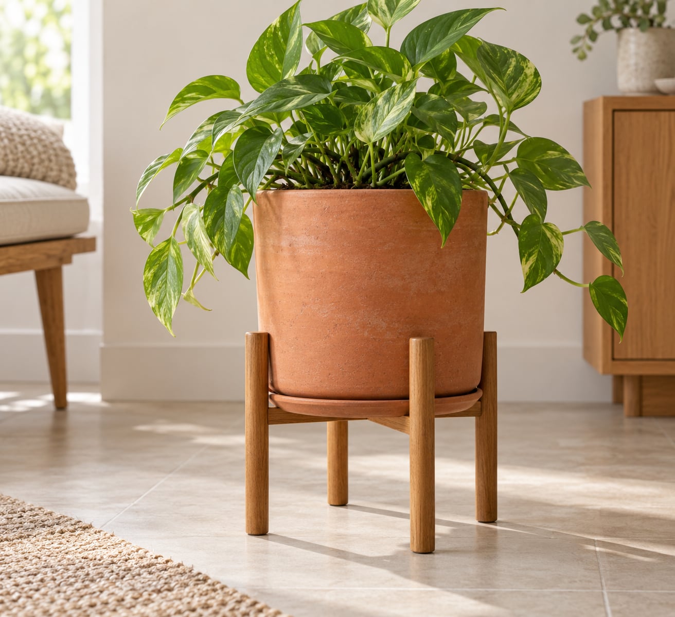 how to raise planters off the floor for airflow