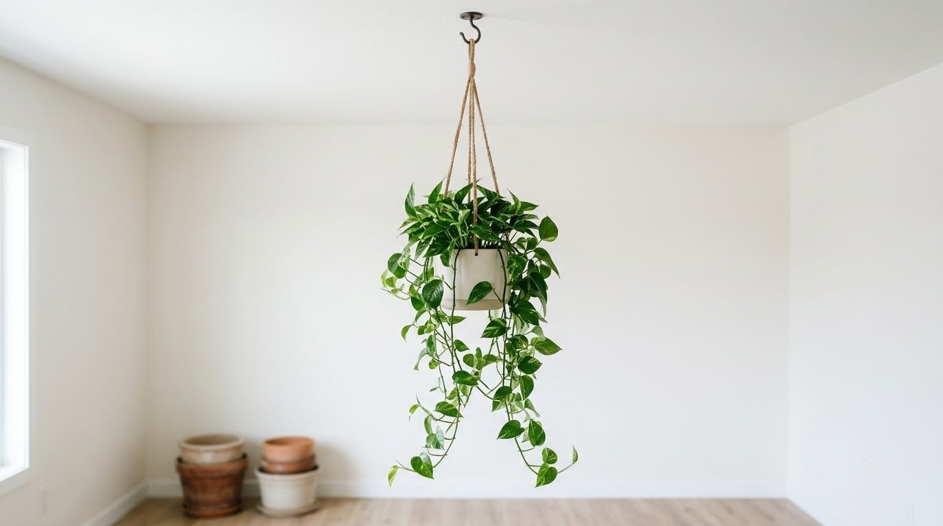 how to hang plants from the ceiling safely