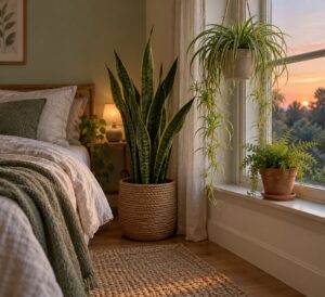 are plants in the bedroom safe at night