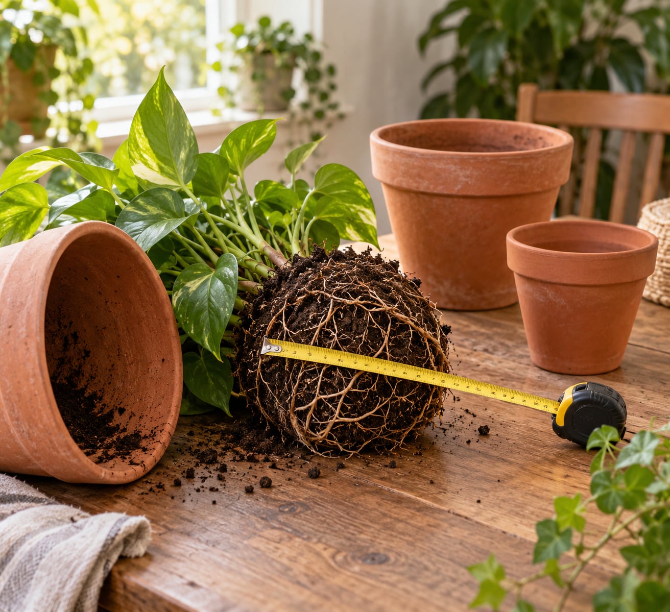 how to choose the right pot size for a houseplant