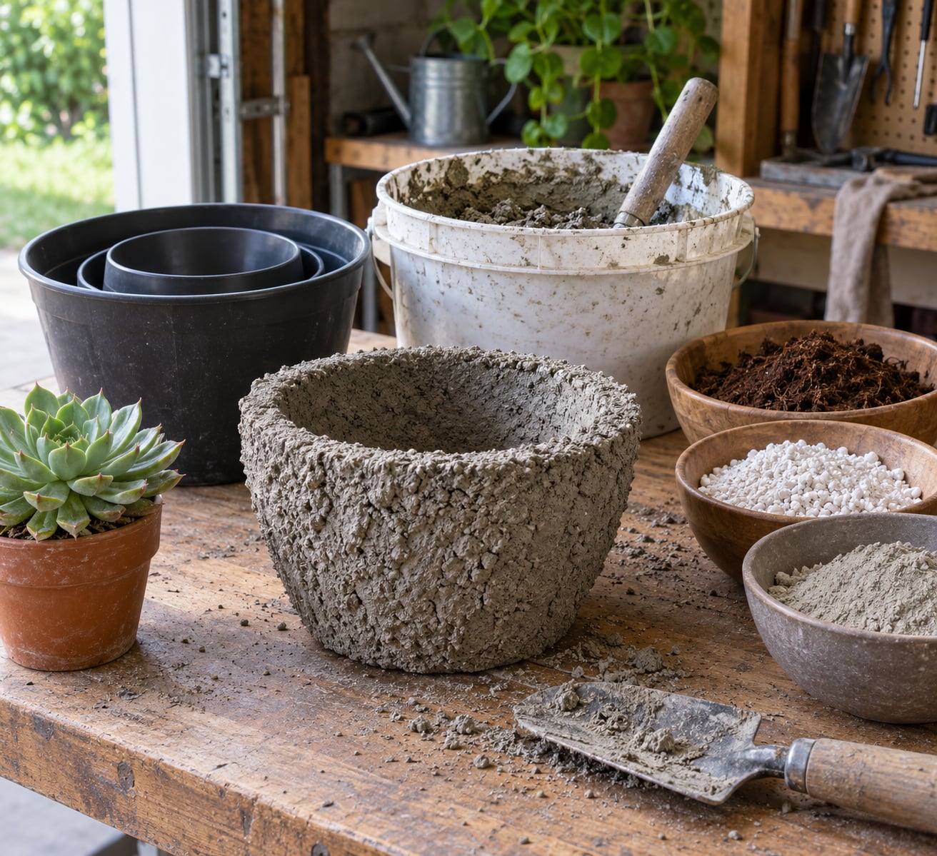 hypertufa planter how to make
