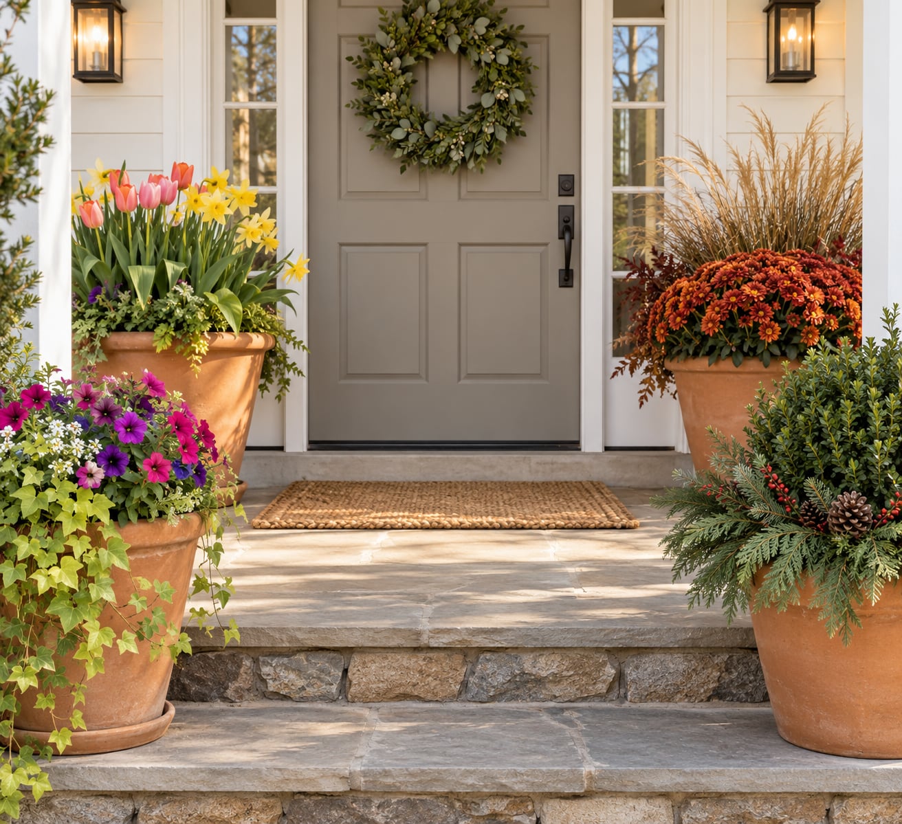 seasonal plant swap ideas for a front porch