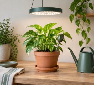 how to grow plants in a room with no windows