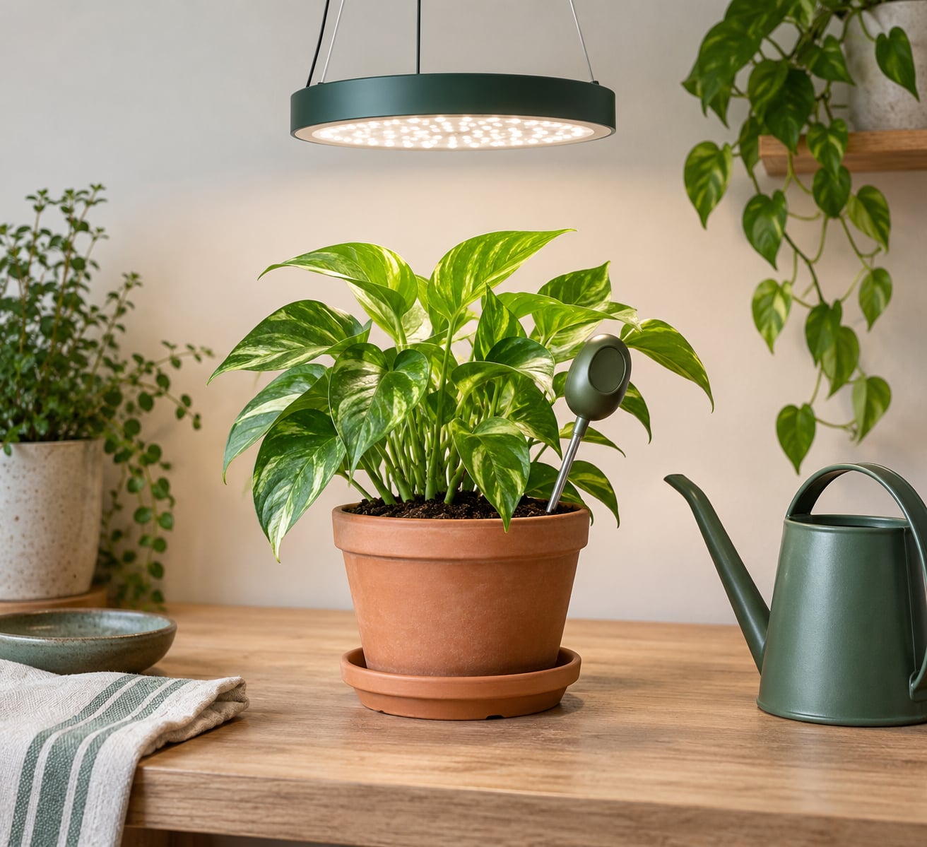 how to grow plants in a room with no windows
