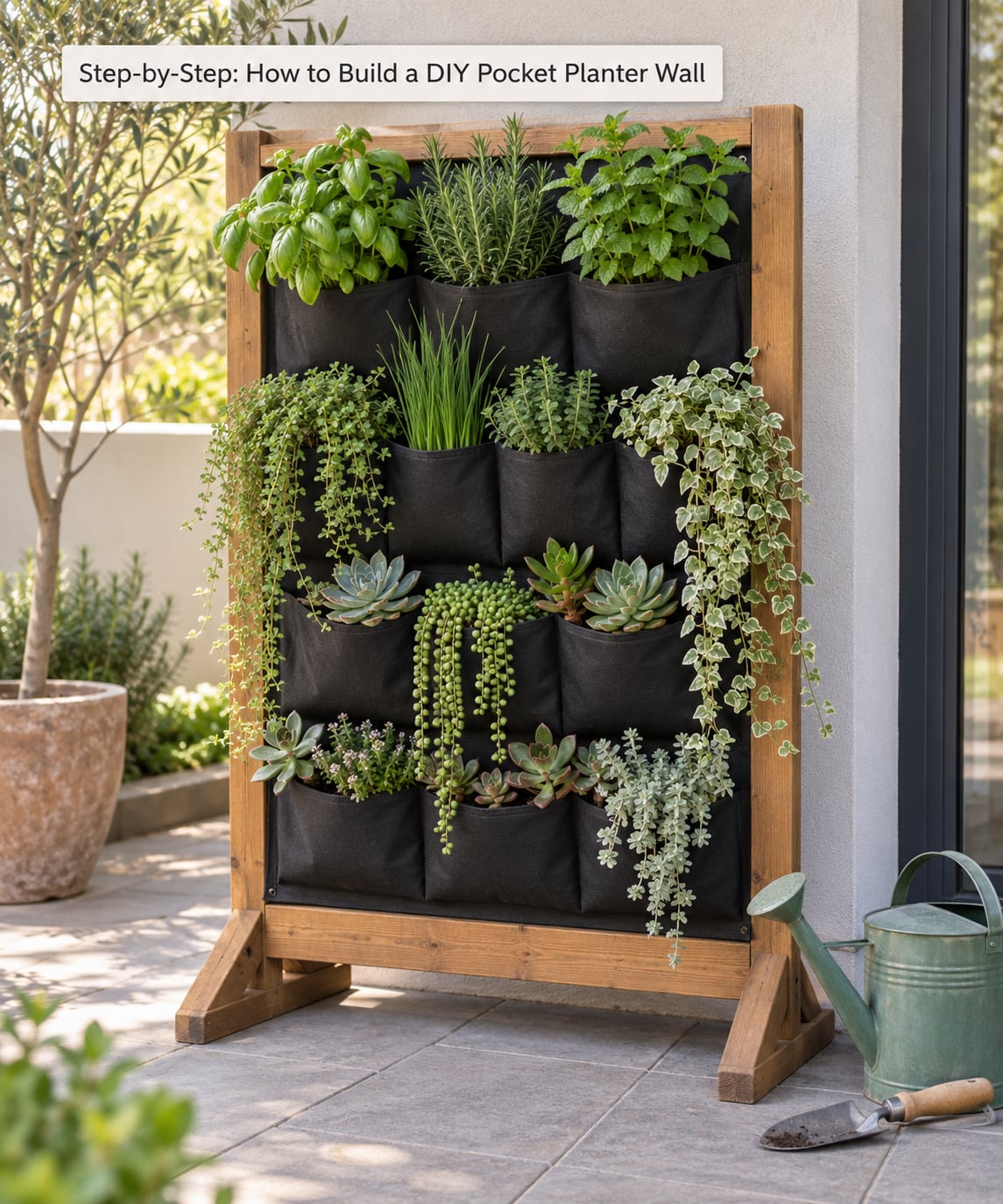 Step-by-Step: How to Build a DIY Pocket Planter Wall