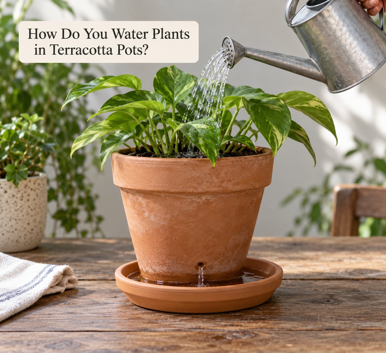 How Do You Water Plants in Terracotta Pots?