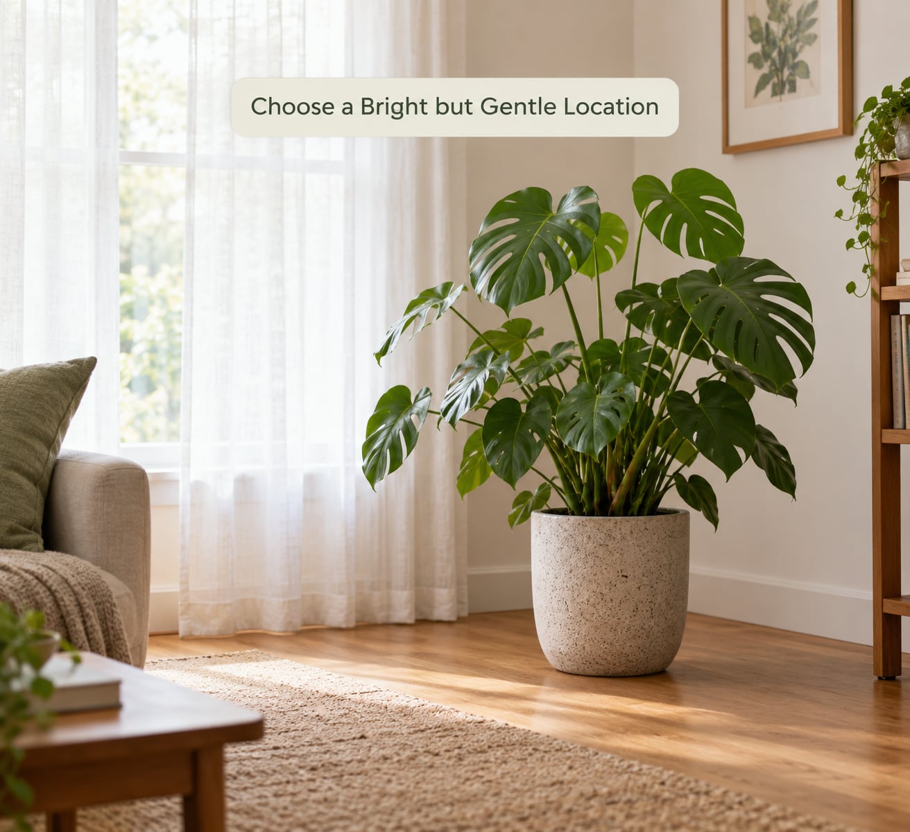 Choose a Bright but Gentle Location