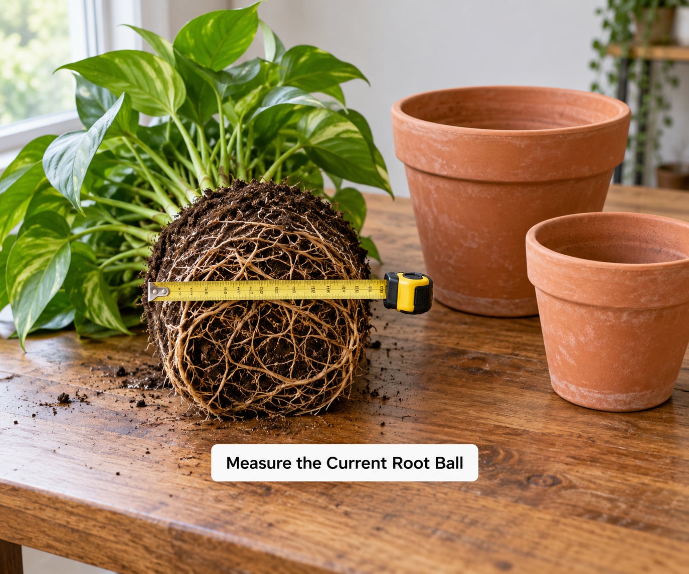 Measure the Current Root Ball