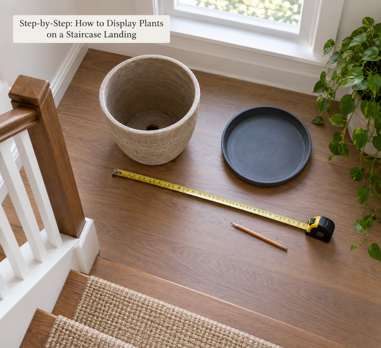Step-by-Step: How to Display Plants on a Staircase Landing