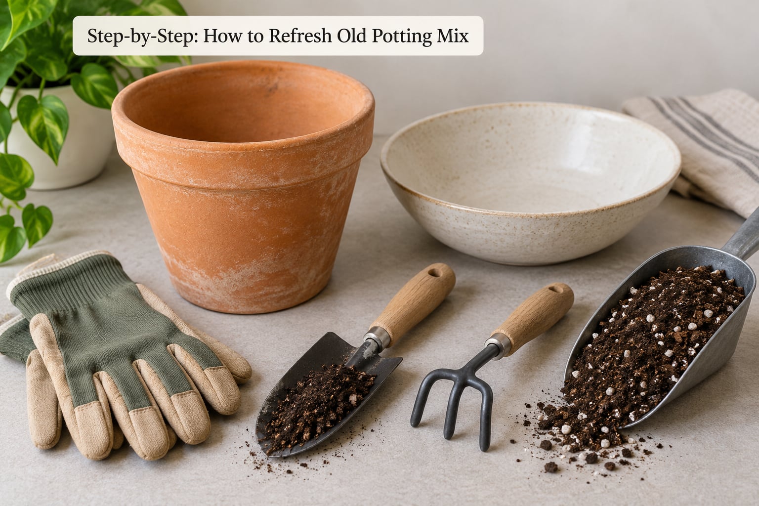 Step-by-Step: How to Refresh Old Potting Mix