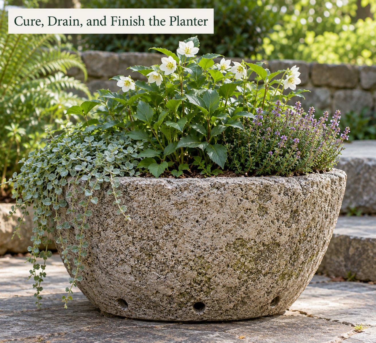 Cure, Drain, and Finish the Planter
