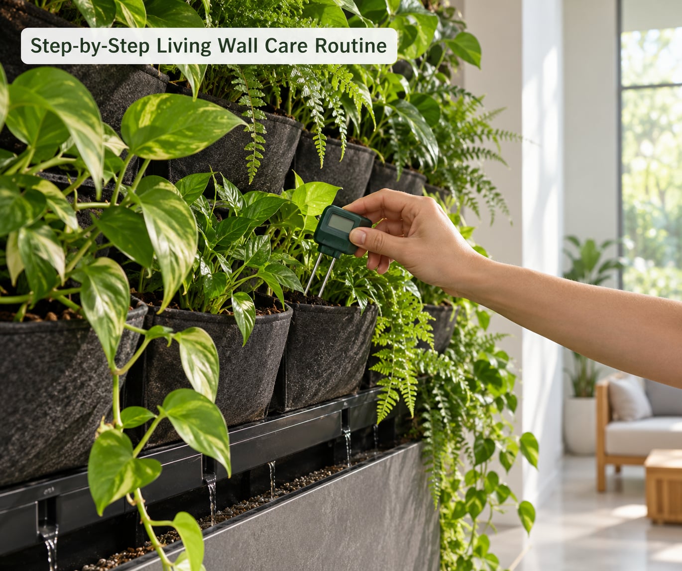 Step-by-Step Living Wall Care Routine