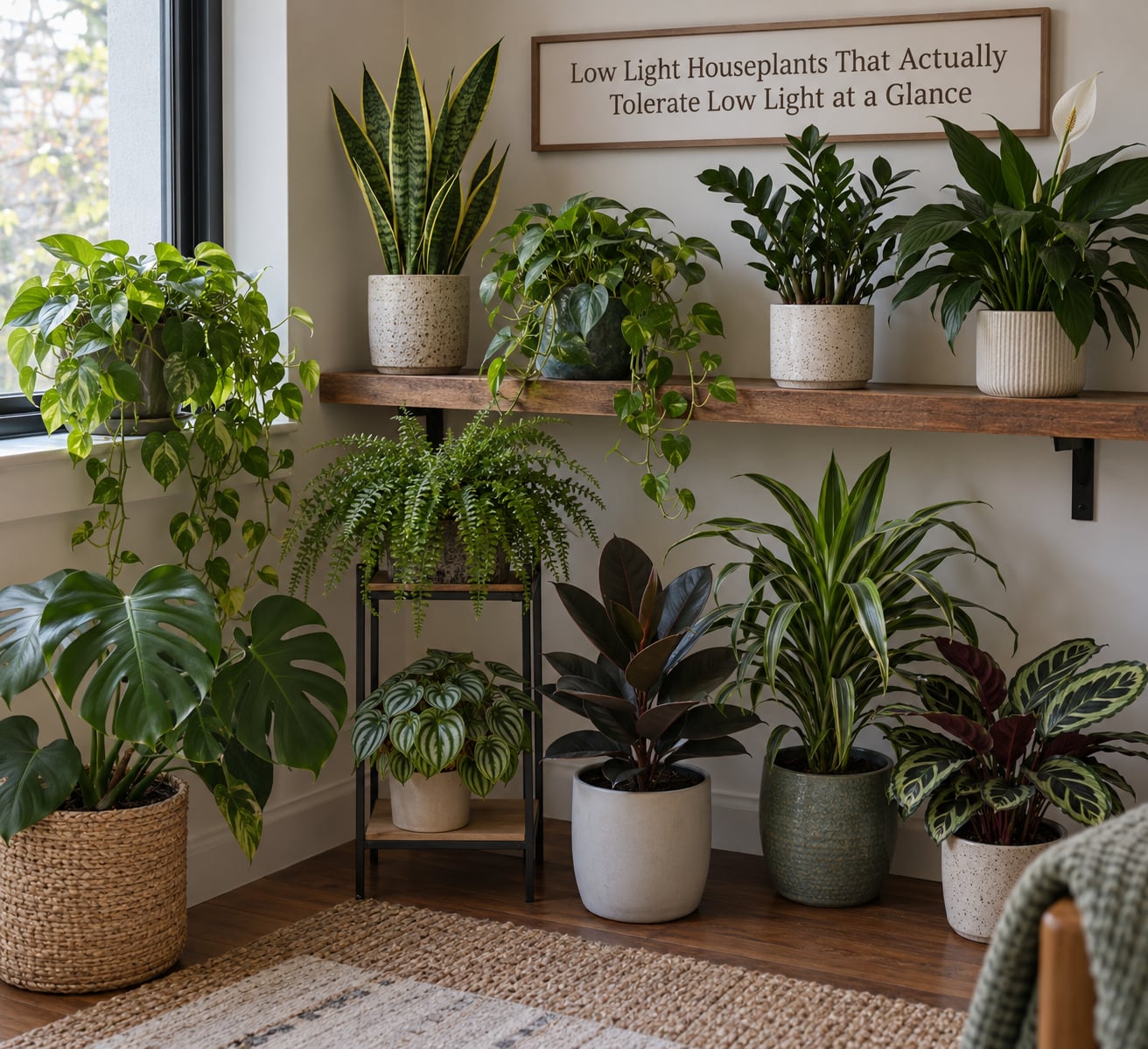 Low Light Houseplants That Actually Tolerate Low Light at a Glance