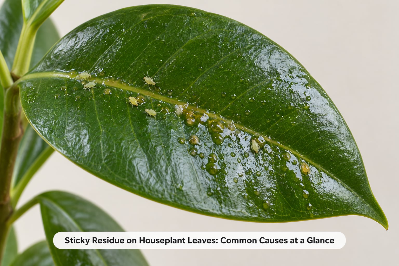Sticky Residue on Houseplant Leaves: Common Causes at a Glance