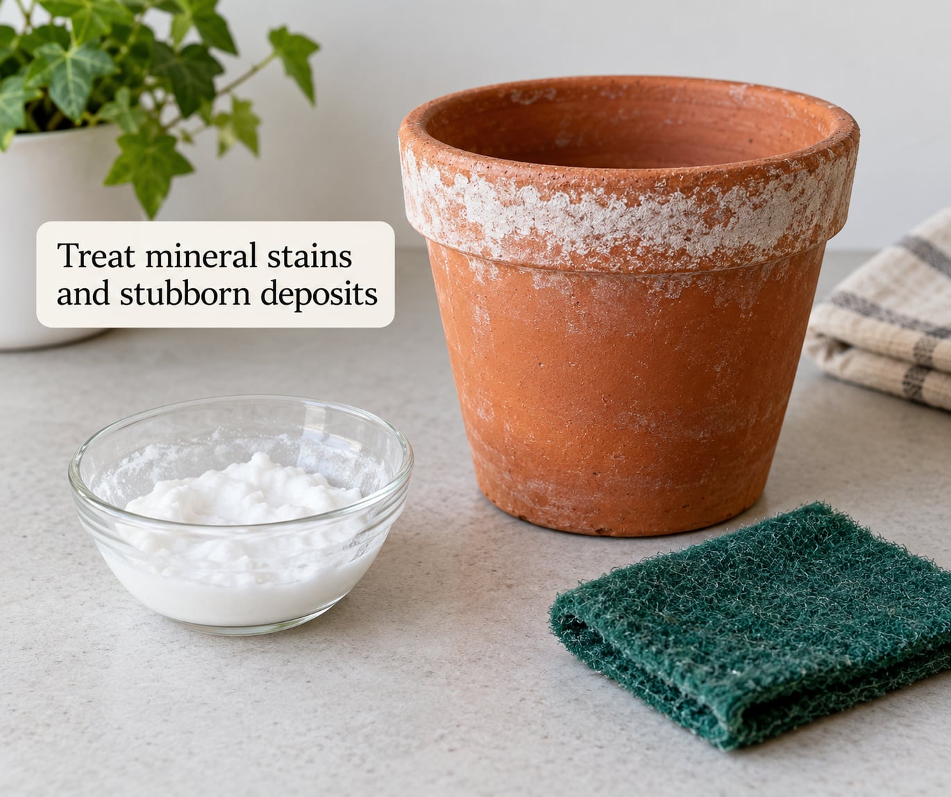 Treat mineral stains and stubborn deposits