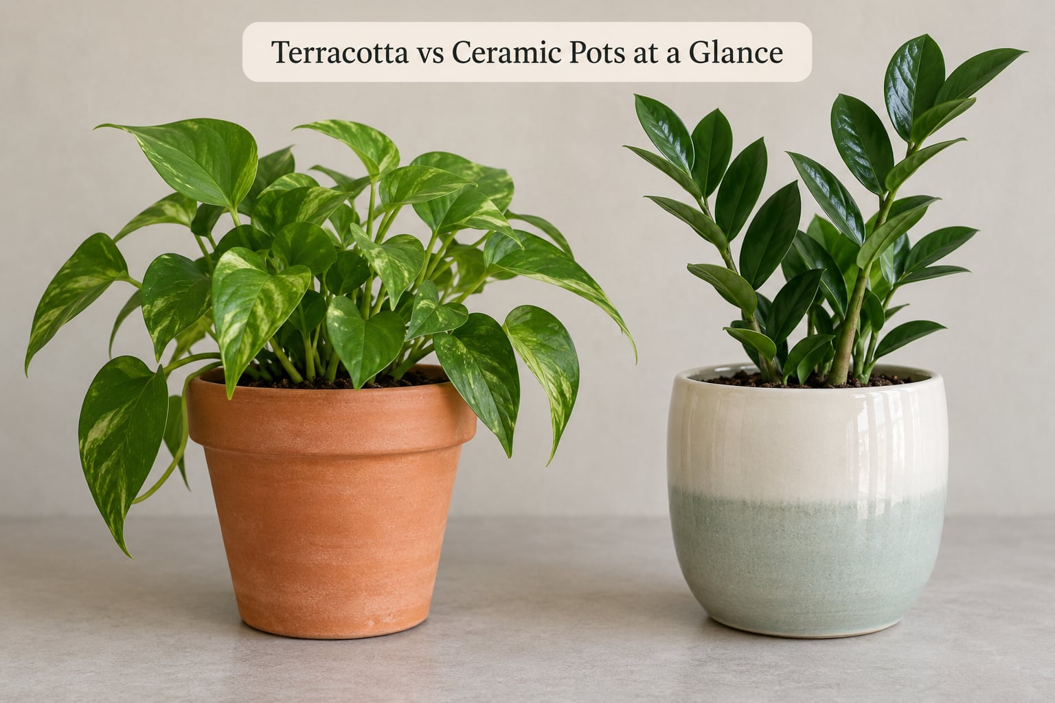 Terracotta vs Ceramic Pots at a Glance