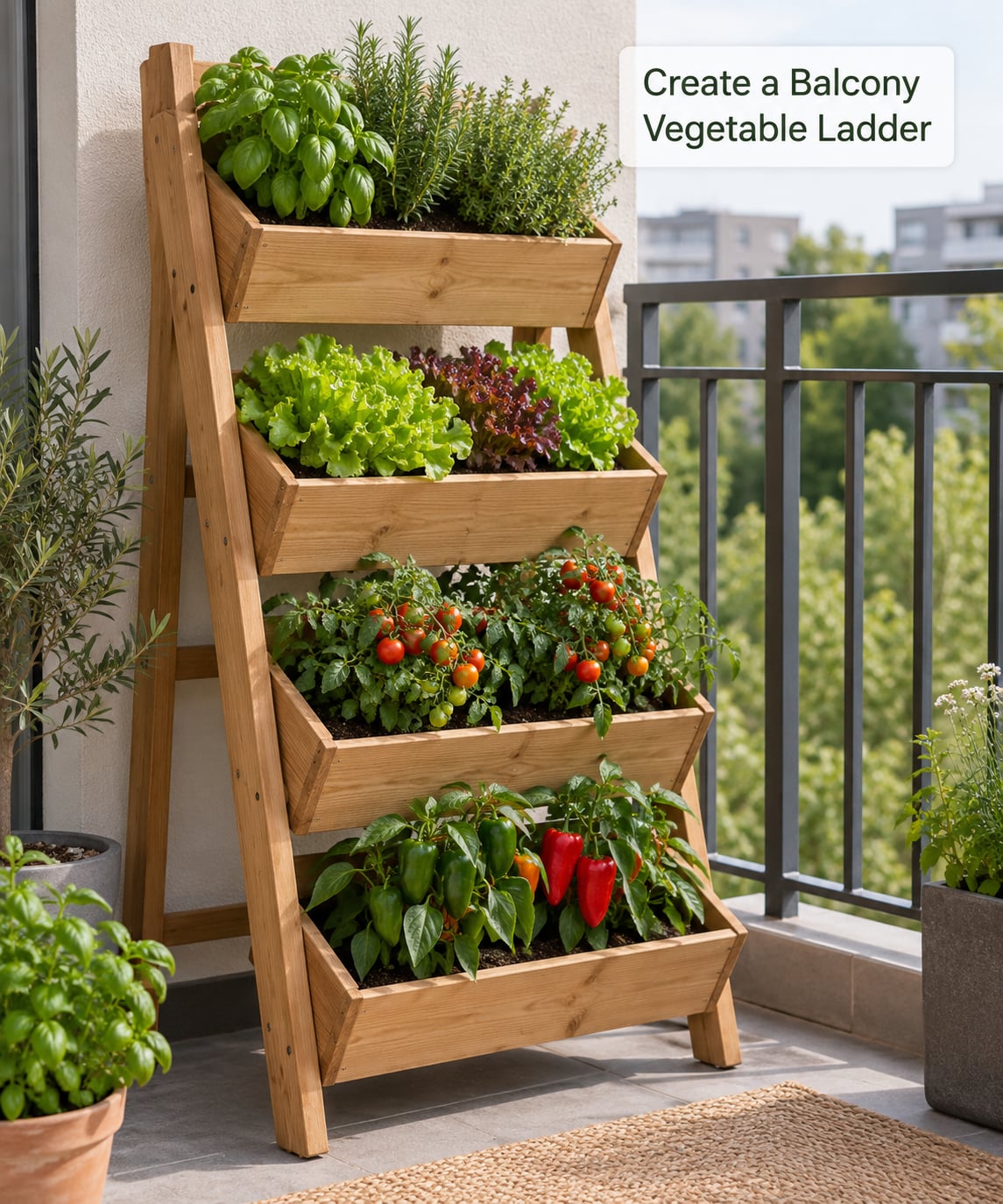 Create a Balcony Vegetable Ladder