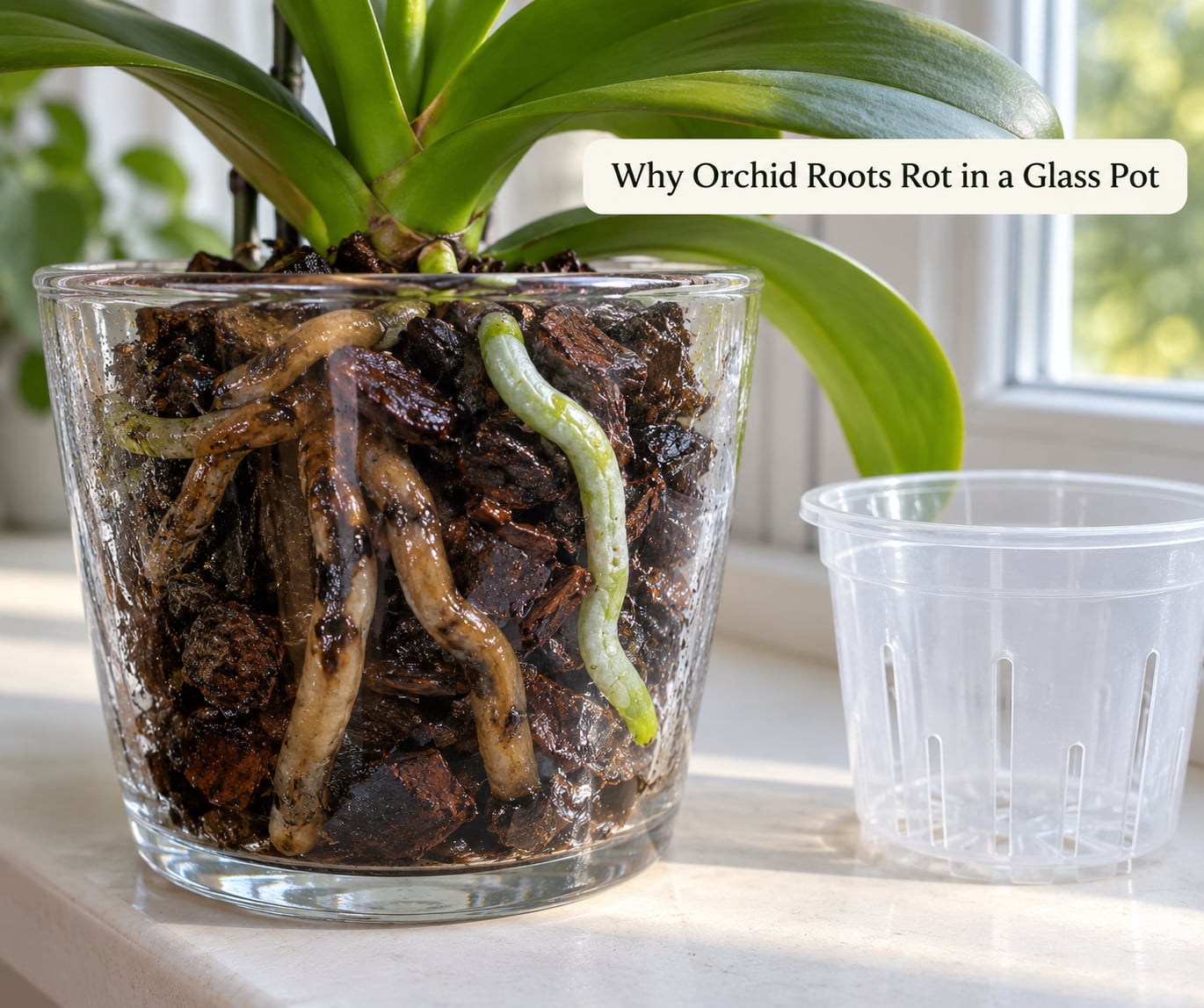 Why Orchid Roots Rot in a Glass Pot