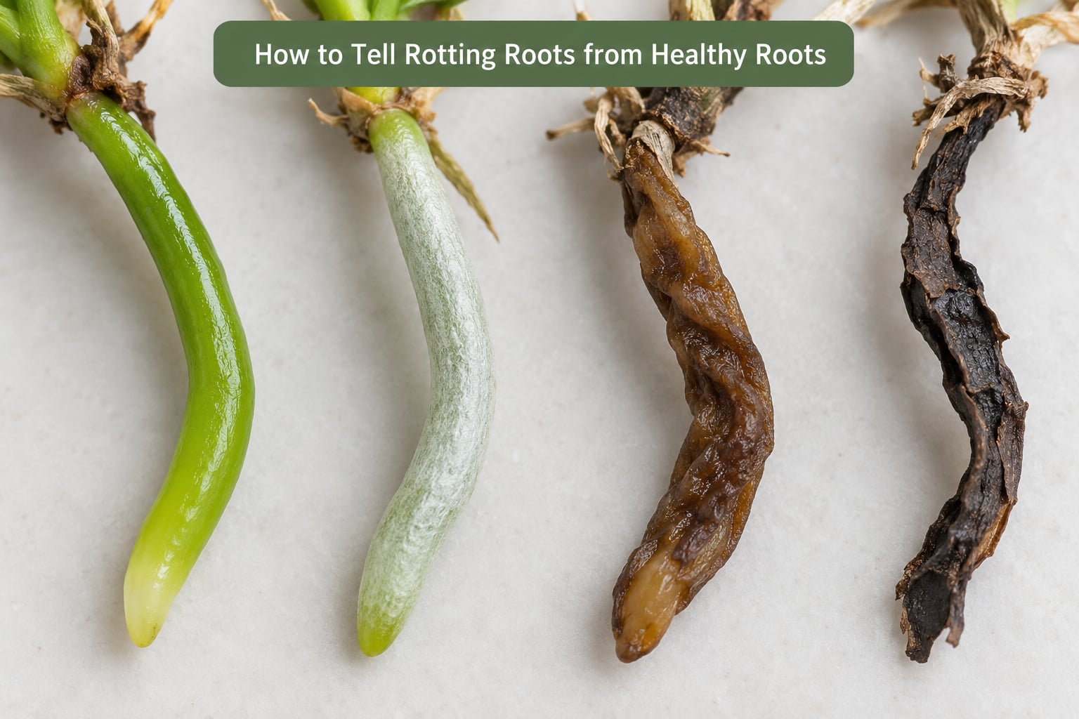 How to Tell Rotting Roots from Healthy Roots