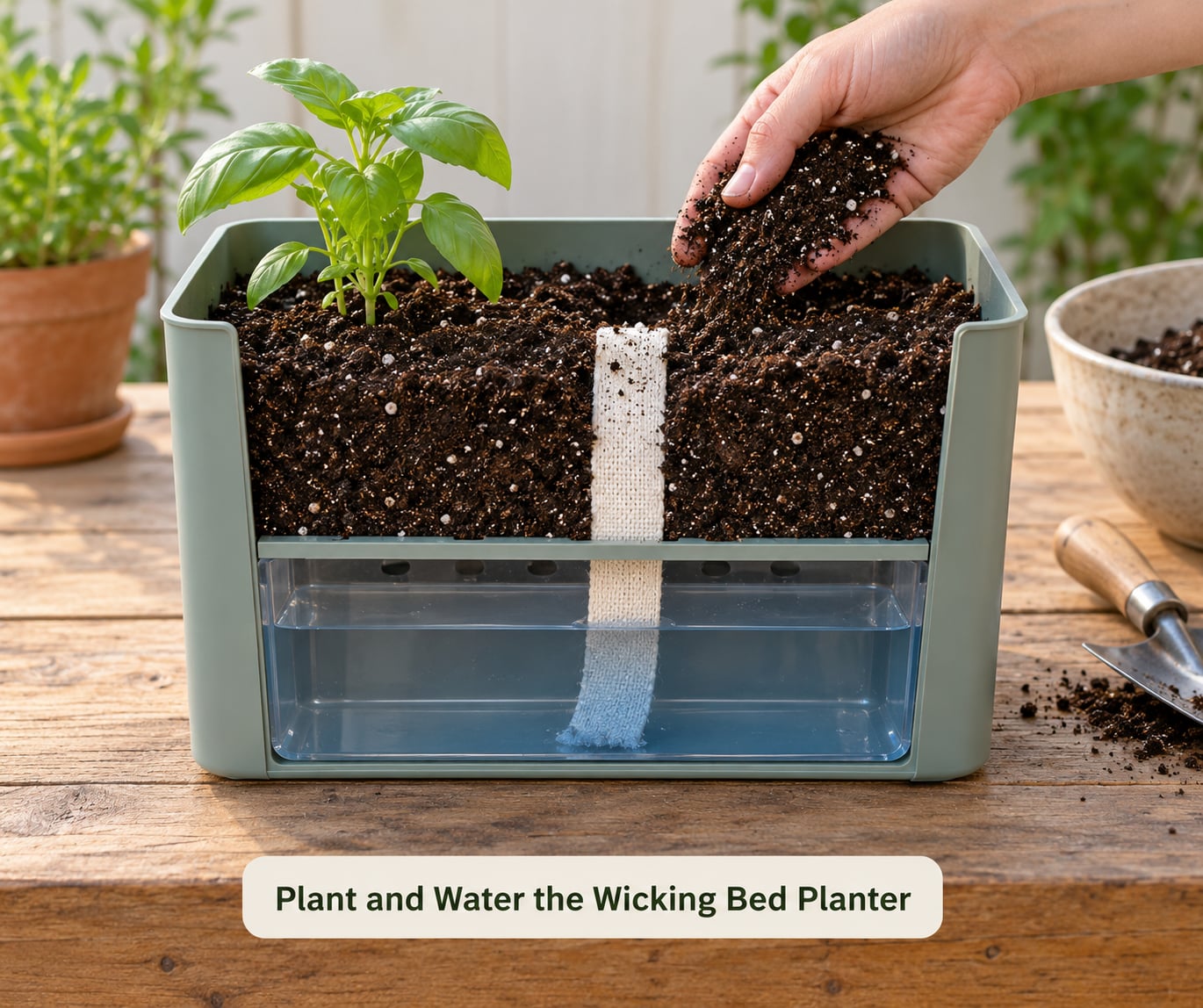 Plant and Water the Wicking Bed Planter